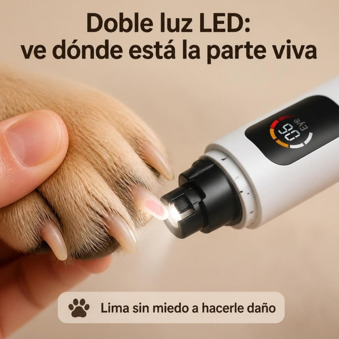 Doble luz LED para ver la parte viva de la uña